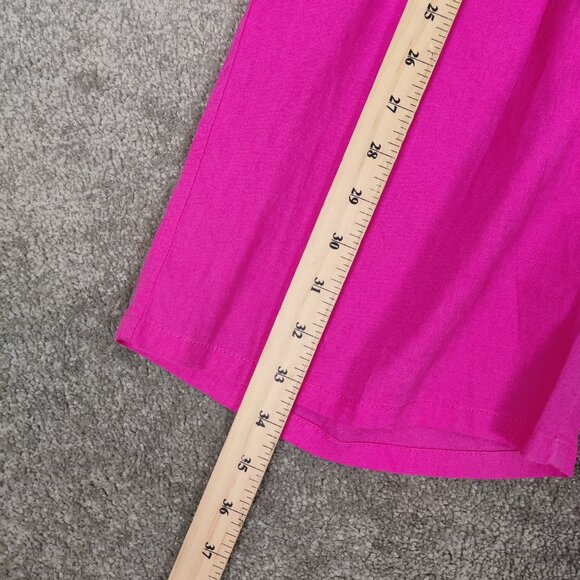 Stars Above Women's Pink Palazzo Pants Size Large Linen Barbiecore Beach Summer - Picture 9 of 10